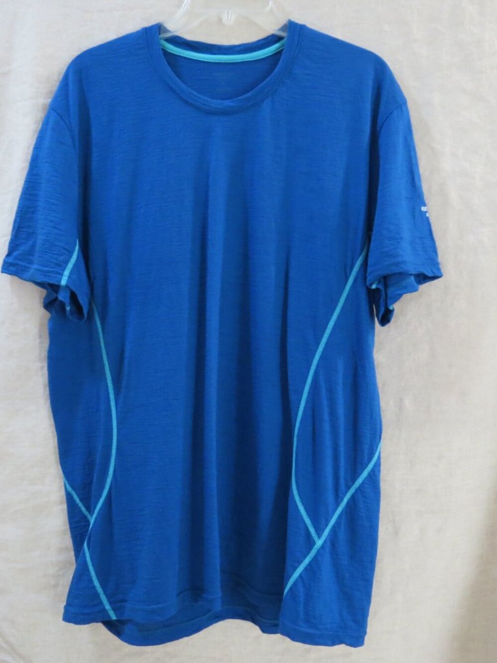 Icebreaker Merino Wool Blend T-shirt SIZE XL Blue *FLAW